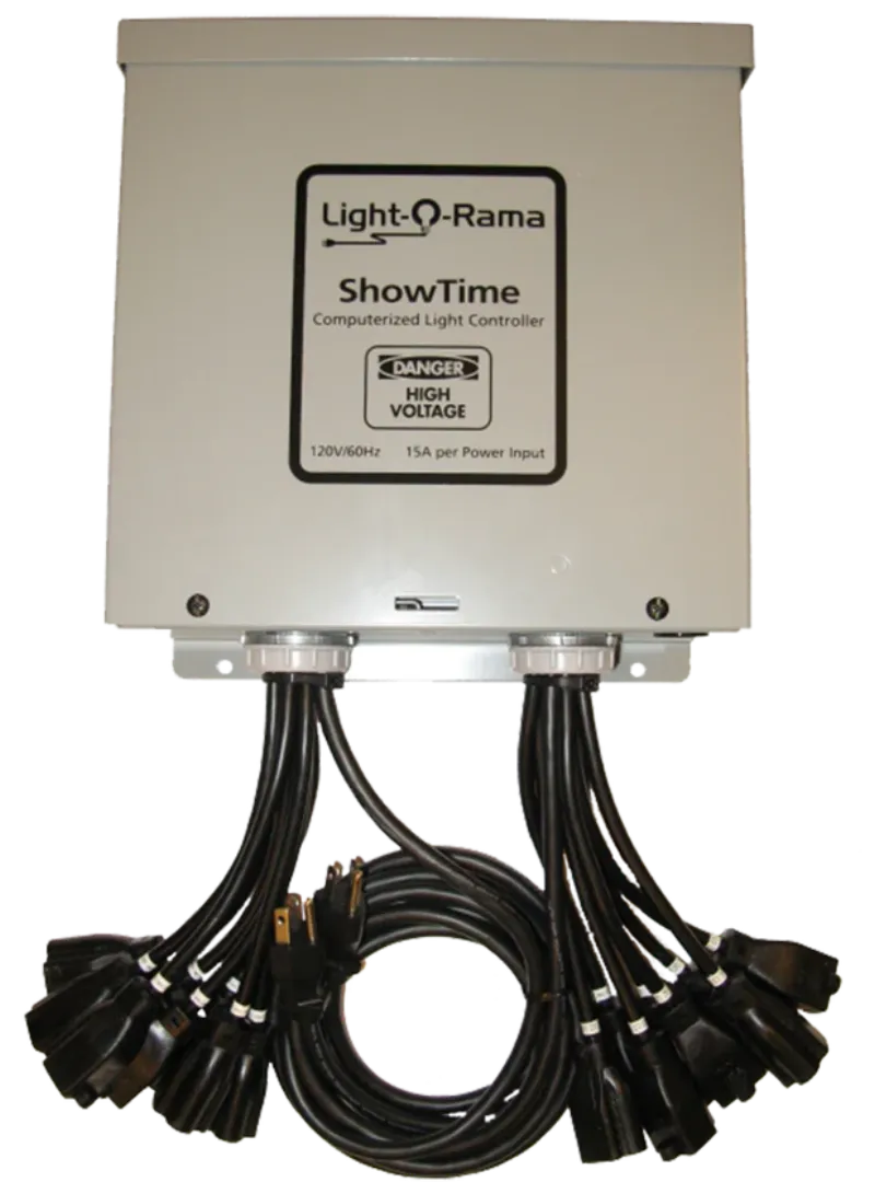 A light show controller used to sync Christmas lights to music